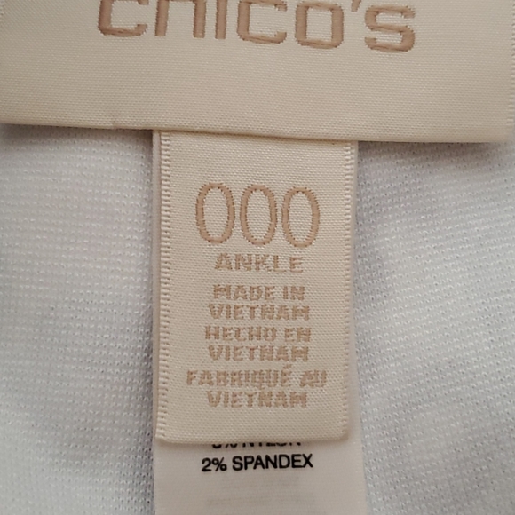 Chico's Navy Scroll Juliet Flat Front Pants - Picture 8 of 12